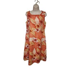 Cynthia Howie Women's Multicolor Orange Floral Sheath Dress Size 10
